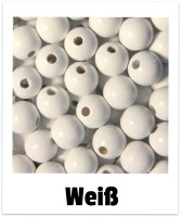 Holzperlen 14mm weiß